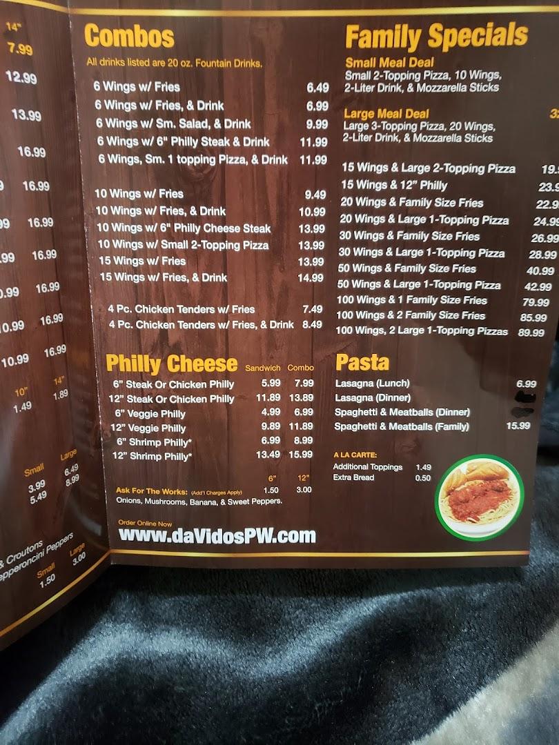 Davidos pizza & wings Menu image 2